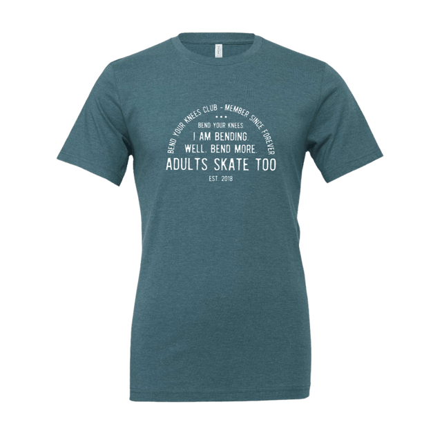 Bend Your Knees Club T-Shirt - Adults Skate Too LLC