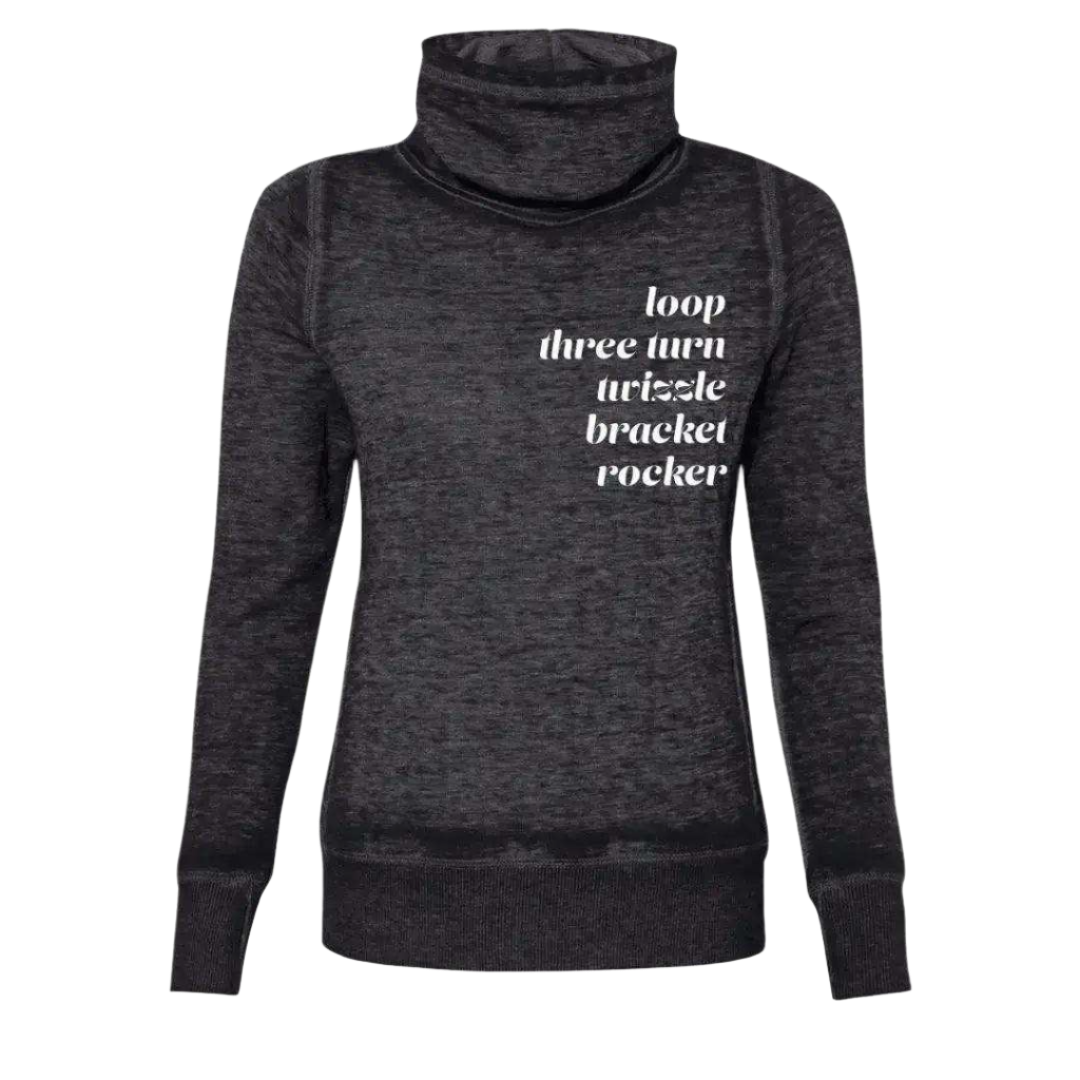 Moves Cowl Neck Sweatshirt - Adults Skate Too LLC