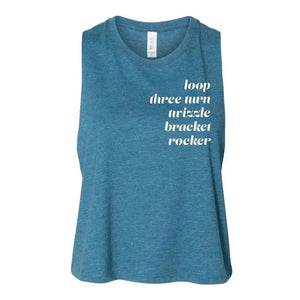 Moves Racerback Crop - Adults Skate Too LLC