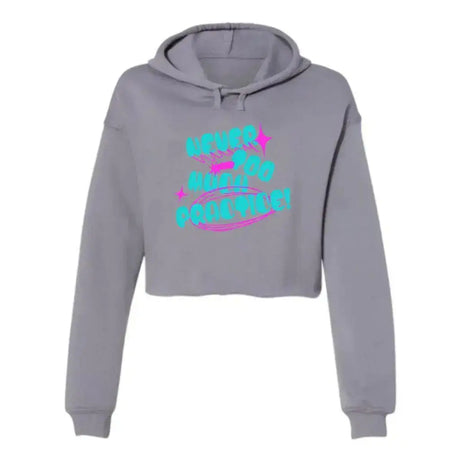 Never Too Much Practice Women's Cropped Fleece Hoodie Adults Skate Too LLC