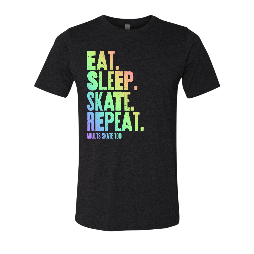 Camiseta con repetición de Eat Sleep Skate
