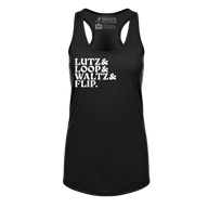 [VAULT] Lutz & Loop & Waltz & Flip. Racerback Tank - Adults Skate Too LLC