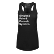 [VAULT] Singles & Pairs & Dance & Synchro. Racerback Tank - Adults Skate Too LLC
