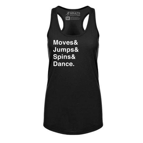 [VAULT] Moves & Jumps & Spins & Dance. Racerback Tank