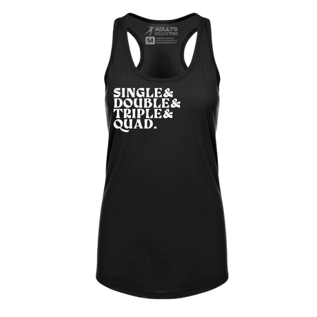 [VAULT] Single. Double. Triple. Quad. Racerback Tank