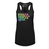 [VAULT] Single. Double. Triple. Quad. Racerback Tank - Adults Skate Too LLC