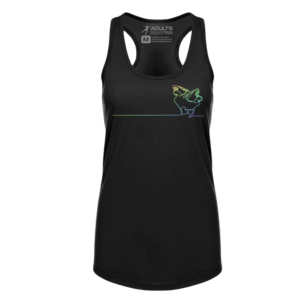 Ice Skate Heartstrings Racerback Tank