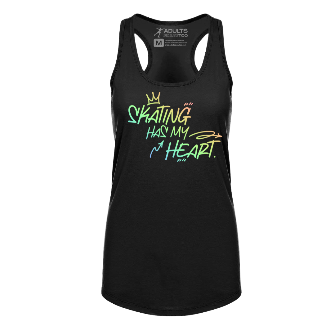 Skating Has My Heart Racerback Tank