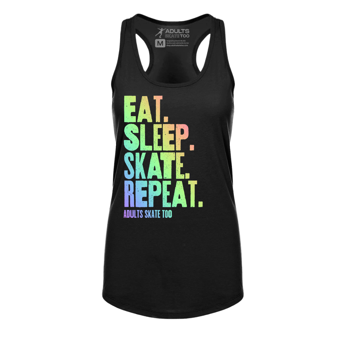 Eat Sleep Skate Repeat Racerback Tank