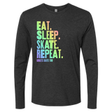 Eat Sleep Skate Repeat Long Sleeve - Adults Skate Too LLC