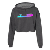 Ombré Blade Women's Cropped Fleece Hoodie Adults Skate Too LLC