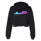 Ombré Blade Women's Cropped Fleece Hoodie Adults Skate Too LLC