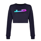 Ombré Blade Women's Cropped Sweatshirt Adults Skate Too LLC