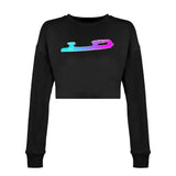 Ombré Blade Women's Cropped Sweatshirt Adults Skate Too LLC