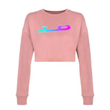 Ombré Blade Women's Cropped Sweatshirt Adults Skate Too LLC