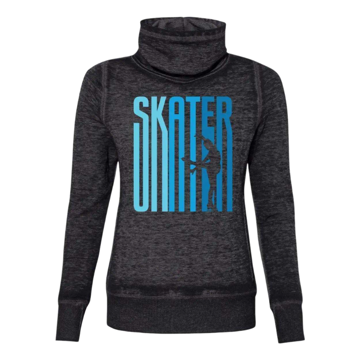 Ombré Skater Cowl Neck Sweatshirt - Adults Skate Too LLC