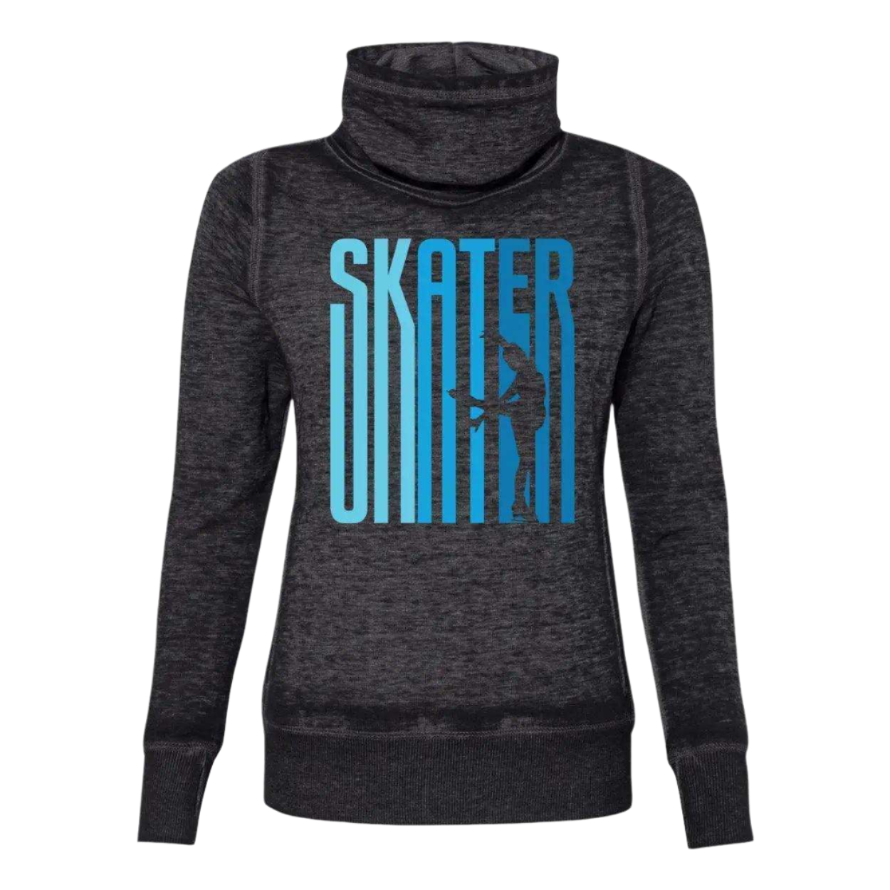 Ombré Skater Cowl Neck Sweatshirt