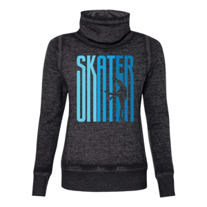 Ombré Skater Cowl Neck Sweatshirt - Adults Skate Too LLC