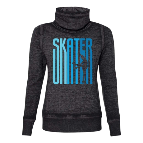 Ombré Skater Cowl Neck Sweatshirt - Adults Skate Too LLC