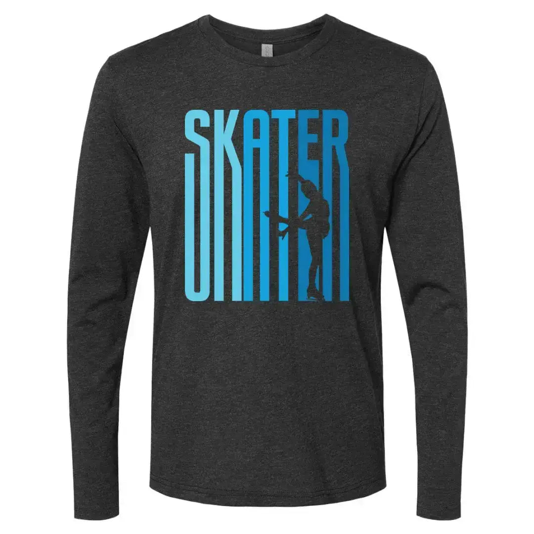 Ombré Skater Unisex Long Sleeve Crew Adults Skate Too LLC