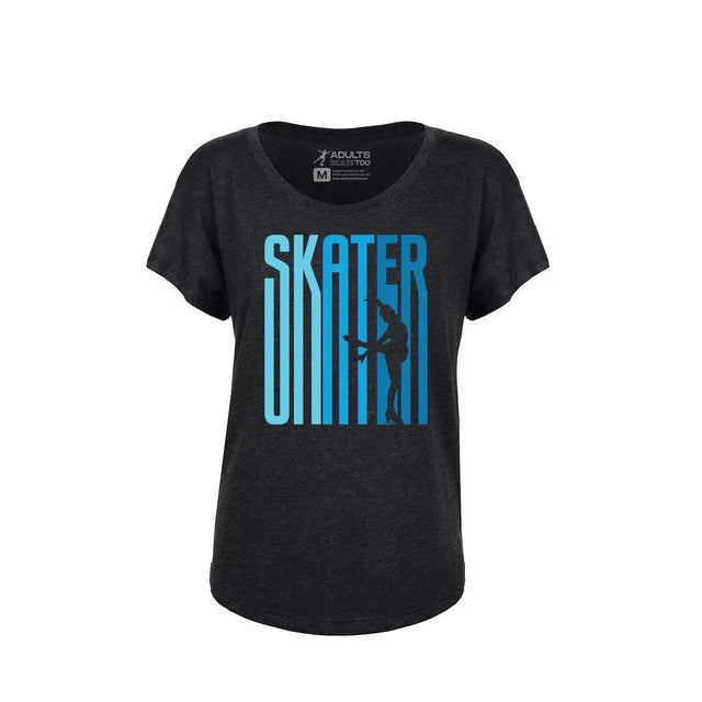 Ombré Skater Women's Dolman Tee - L, XXL Adults Skate Too LLC