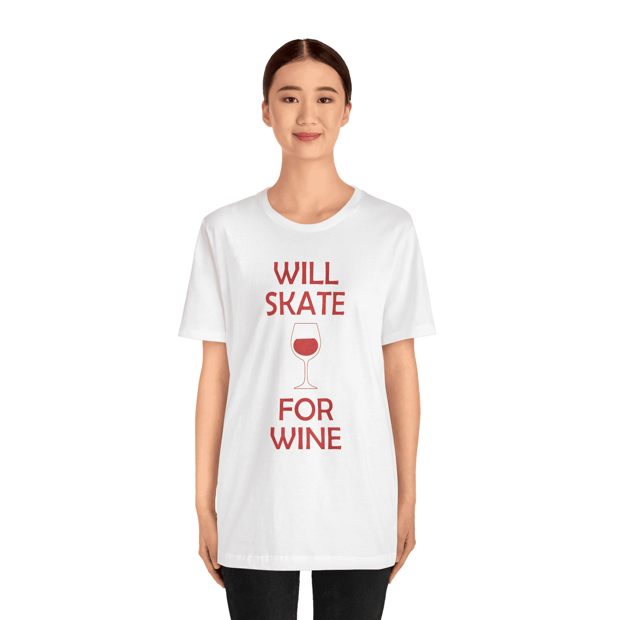 Will Skate For Wine T-Shirt - Adults Skate Too LLC