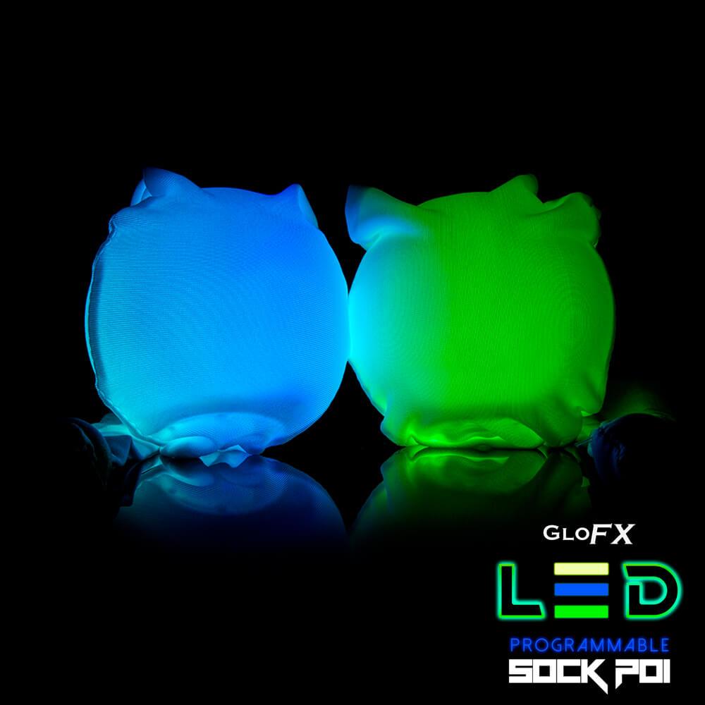 GloFX Programmable LED Sock Poi: 9-Mode