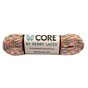 Derby Laces Rainbow White CORE Laces - 108 inch