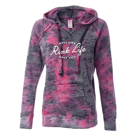 Rink Life Women’s Burnout Hooded Sweatshirt Adults Skate Too LLC