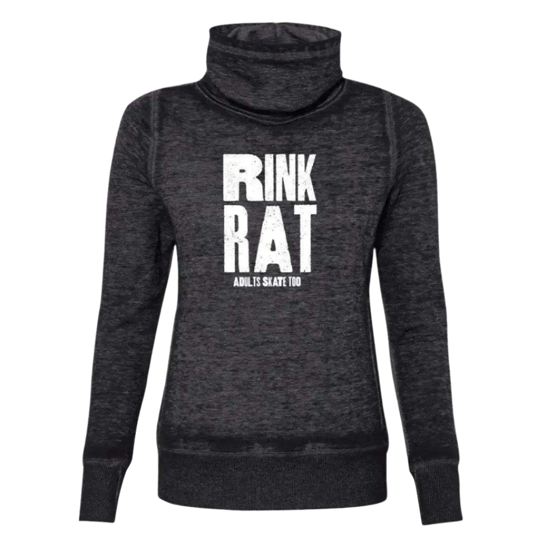 Rink Rat Cowl Neck Sweatshirt - Adults Skate Too LLC