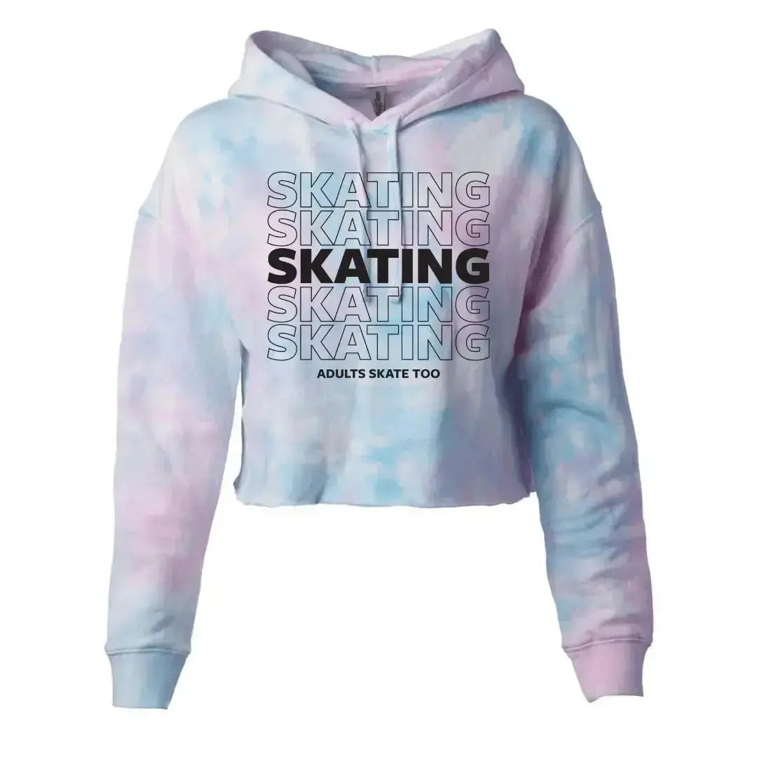 SKATING Cotton Candy Women's Lightweight Hooded Crop Adults Skate Too LLC