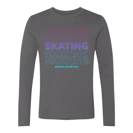 SKATING Unisex Cotton Long Sleeve Crew Adults Skate Too LLC