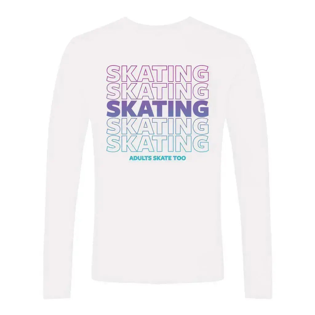 SKATING Unisex Cotton Long Sleeve Crew Adults Skate Too LLC