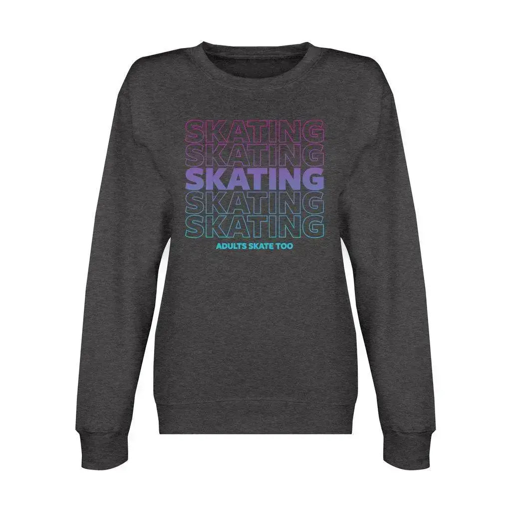 SKATING Unisex Premium Crewneck Sweatshirt Adults Skate Too LLC