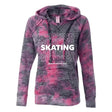 SKATING Women’s Burnout Hooded Sweatshirt Adults Skate Too LLC