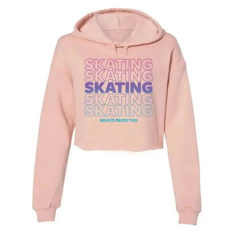 SKATING Women's Cropped Fleece Hoodie Adults Skate Too LLC