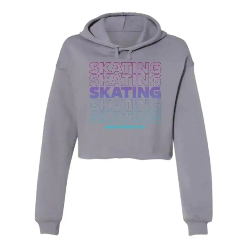 SKATING Women's Cropped Fleece Hoodie Adults Skate Too LLC