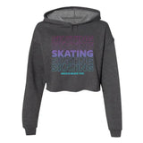 SKATING Women's Cropped Fleece Hoodie Adults Skate Too LLC