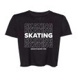 SKATING Flowy Crop Tee - Adults Skate Too LLC