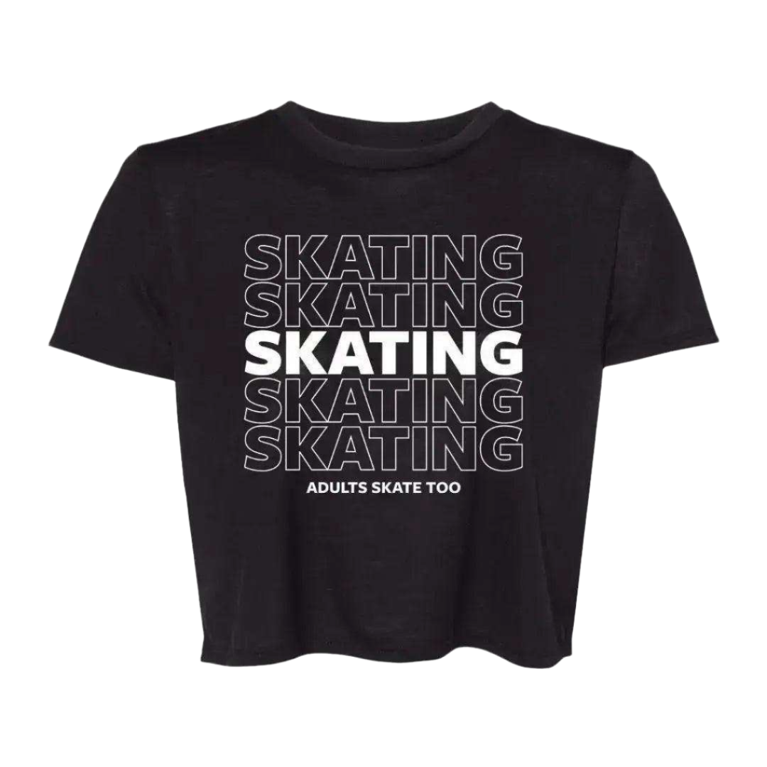 SKATING Flowy Crop Tee