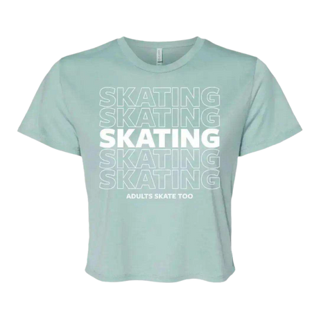 SKATING Flowy Crop Tee - Adults Skate Too LLC