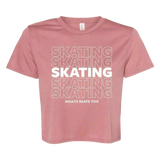 SKATING Flowy Crop Tee - Adults Skate Too LLC