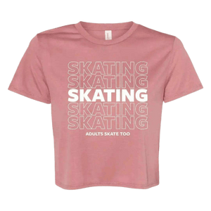 SKATING Flowy Crop Tee - Adults Skate Too LLC