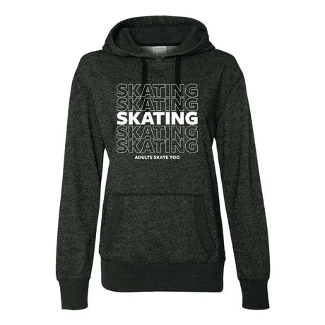 SKATING Women's French Terry Glitter Hoodie Adults Skate Too LLC