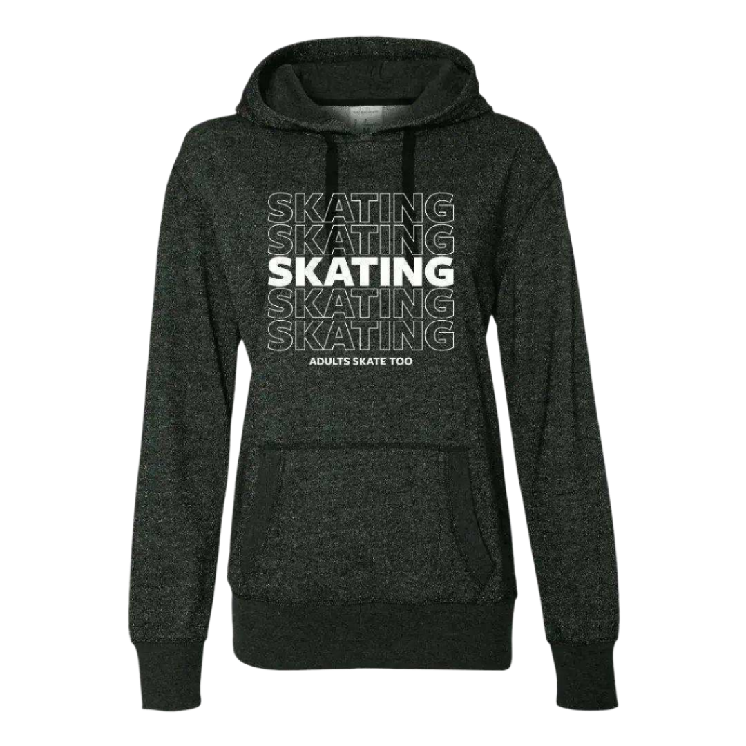 SKATING Glitter Hoodie - Adults Skate Too LLC