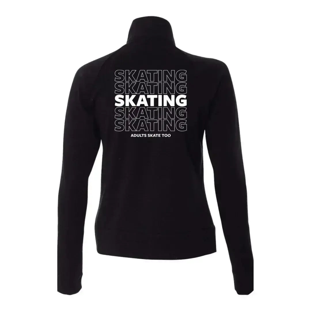 SKATING Women's Zip Up Practice Jacket Adults Skate Too LLC