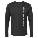 Sharper Than My Blades Long Sleeve - Adults Skate Too LLC