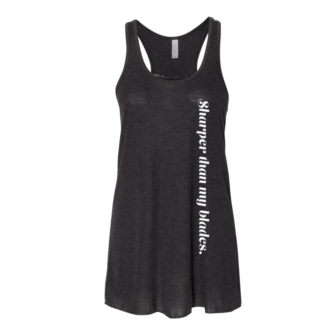 Sharper Than My Blades Women's Racerback Tank Adults Skate Too LLC