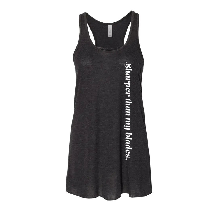 Sharper Than My Blades Women's Racerback Tank Adults Skate Too LLC