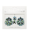 Showgirl Body Jewel Pasties - Black and Iridescent Green Body Jewel Rhinestone Sticker Pasties